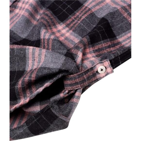 Womens Flannel Shirt Long Sleeve Plaid Shacket Soft Casual - Picture 6 of 7